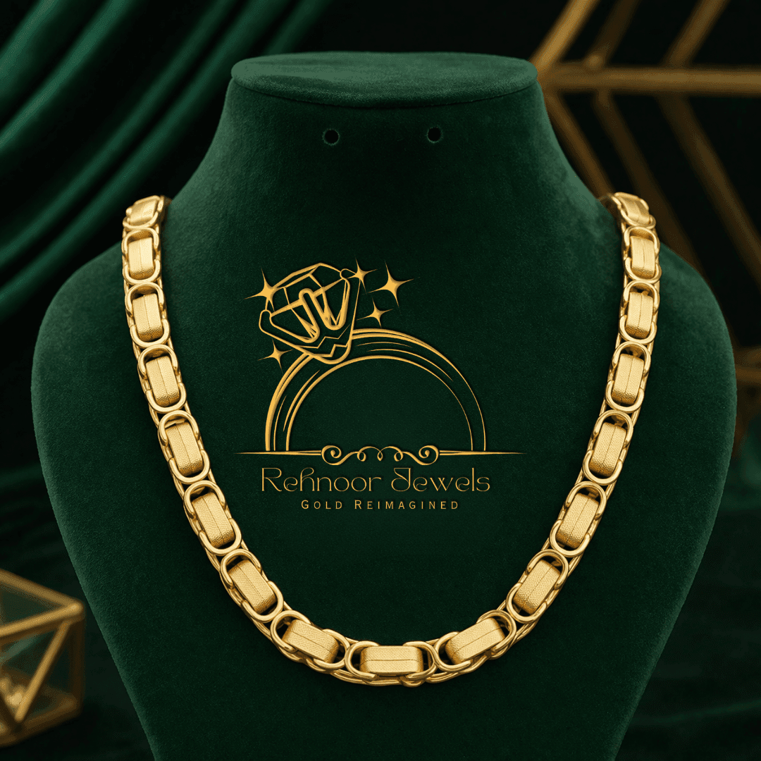 Delicate Design Gold Plated Link Chain for Men - Style E826 - view 1