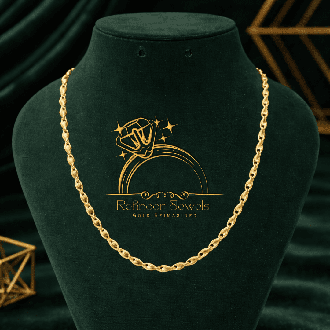 Finely Detailed Design Gold Plated Link Chain for Men - Style E837 - view 1