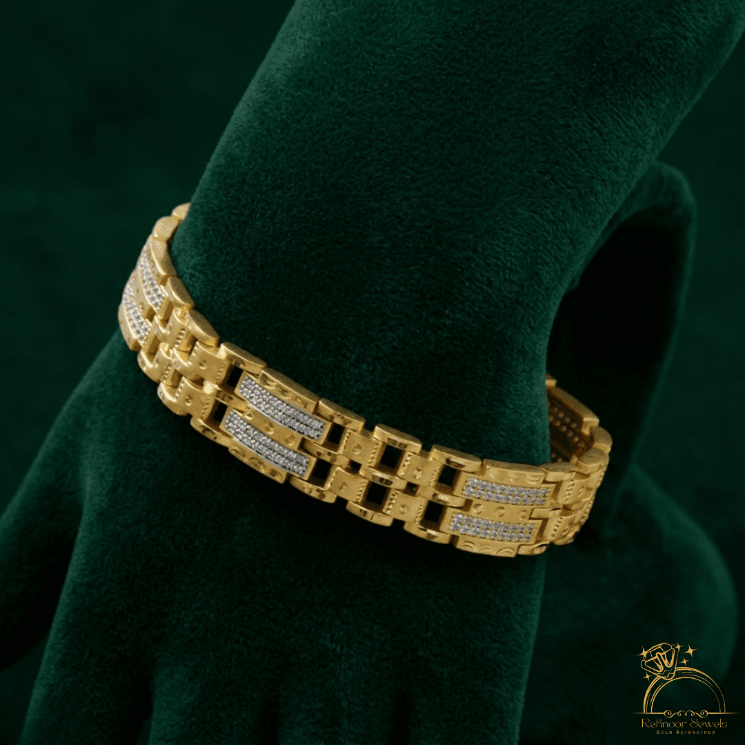 1 Gram Gold Plated Amazing Design Bracelet for Men - Style E421 - view 1