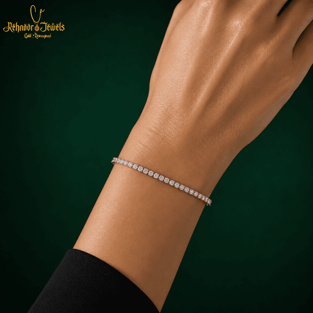 Tennis Silver Plated Bracelet