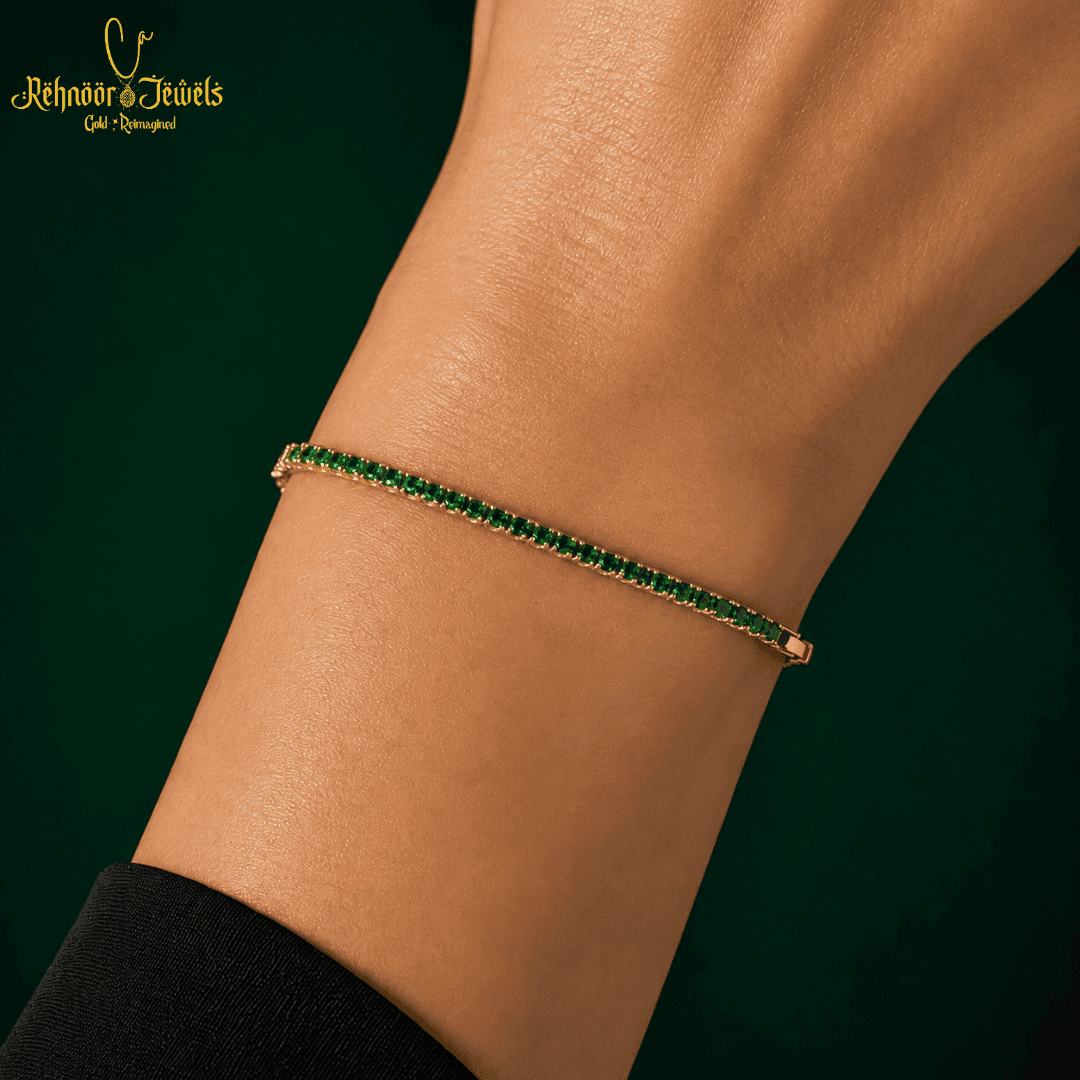 Radiant Gold Plated Tennis Bracelet