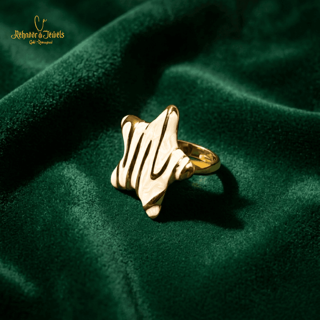 Ripple Star Gold Plated Ring - variant 1 view 1