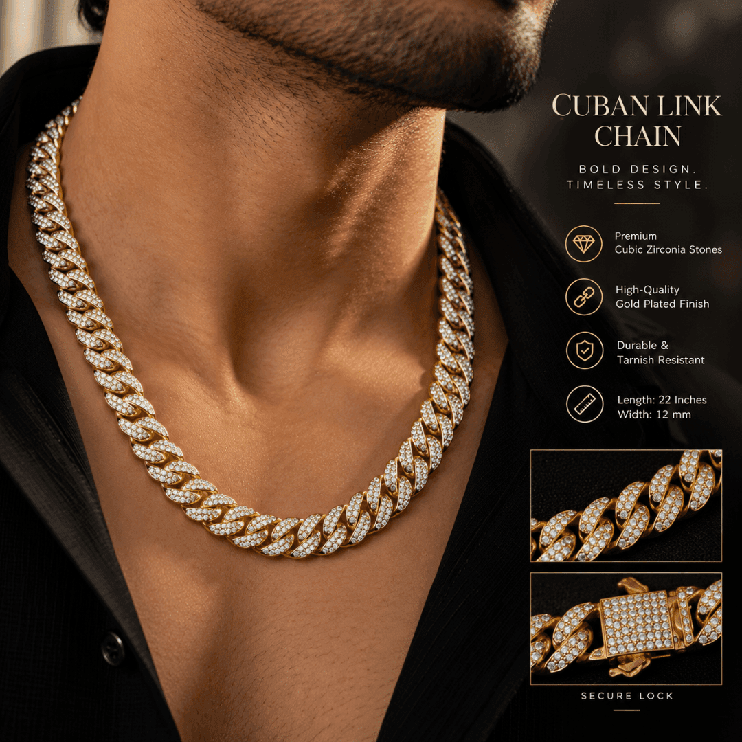 Iced Gold Cuban Link Chain - view 3