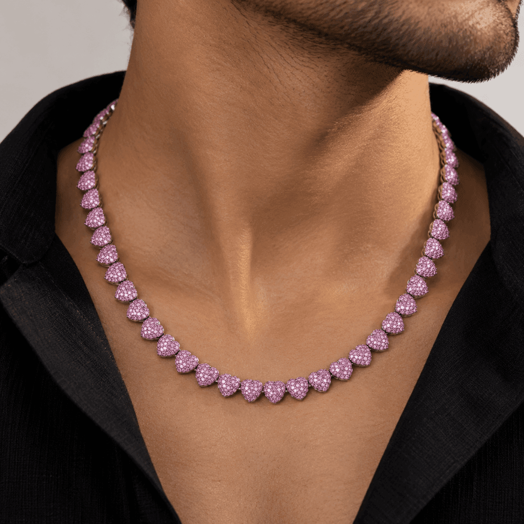 Blush Pink Heart Chain - view 2