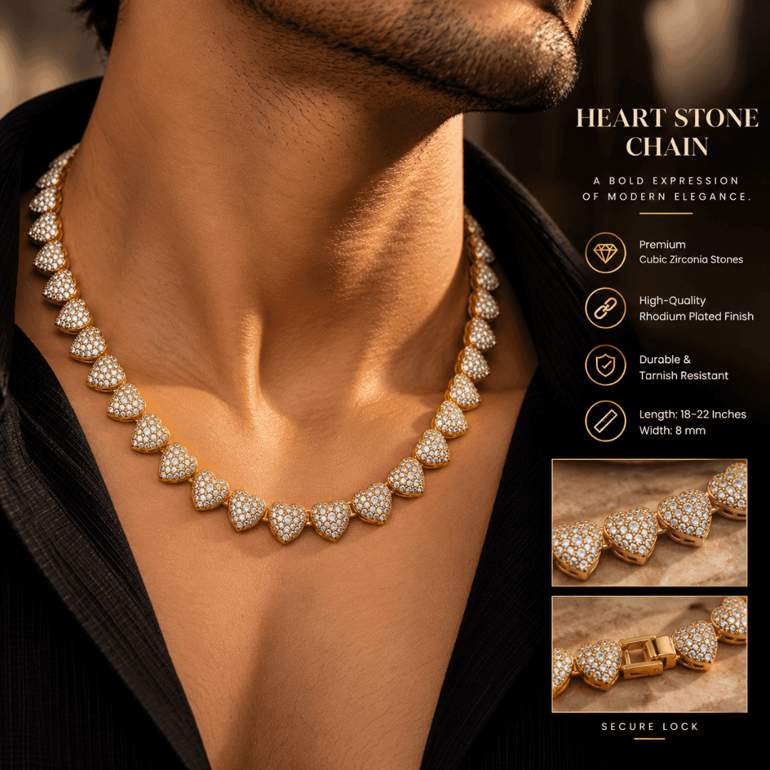 Golden Glow Heart Chain - view 3