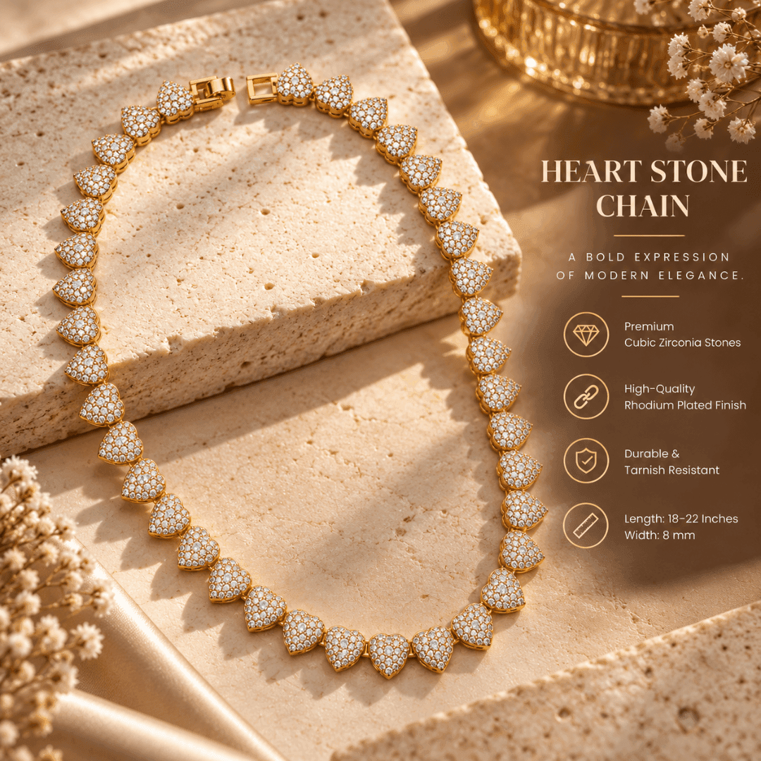 Golden Glow Heart Chain - view 4