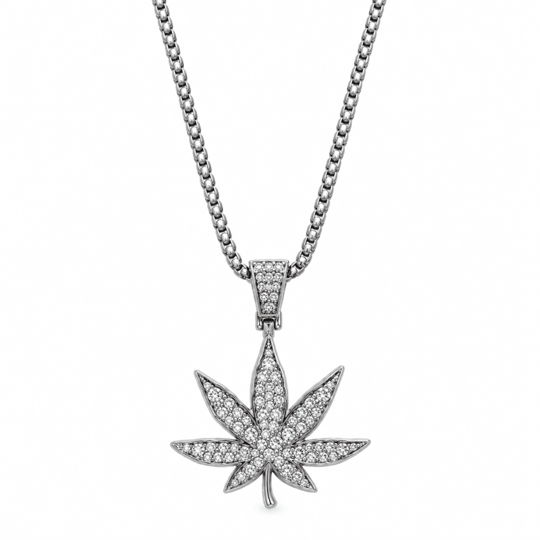 Palm Leaf Box Chain Pendant - view 1