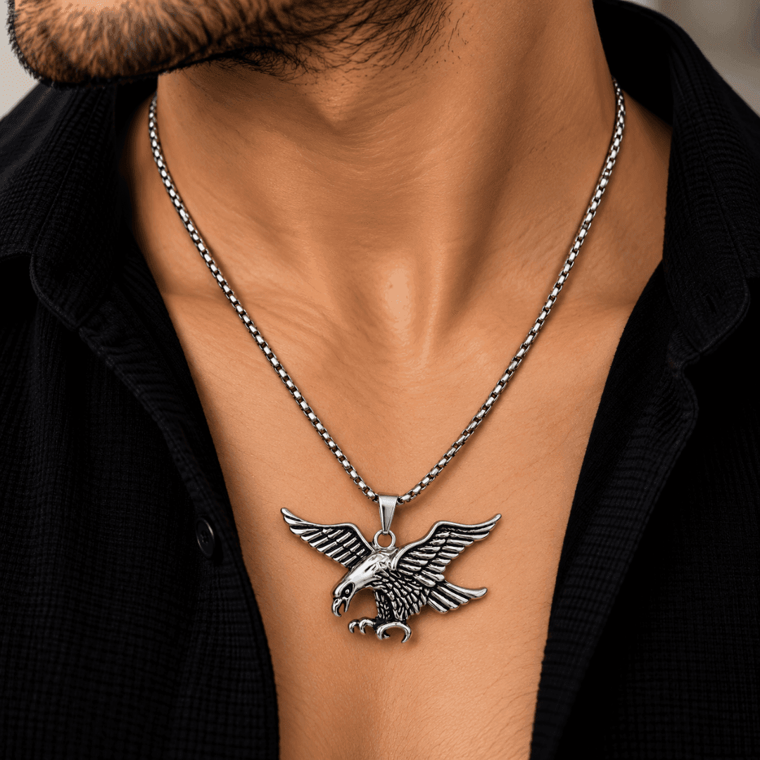 Sovereign Eagle Box Chain Pendant - view 2