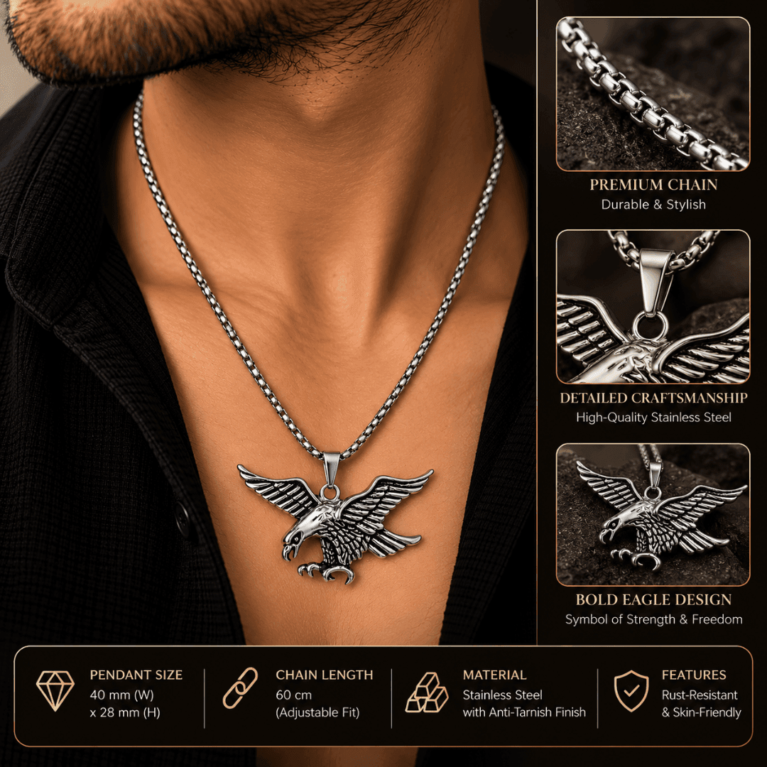 Sovereign Eagle Box Chain Pendant - view 3