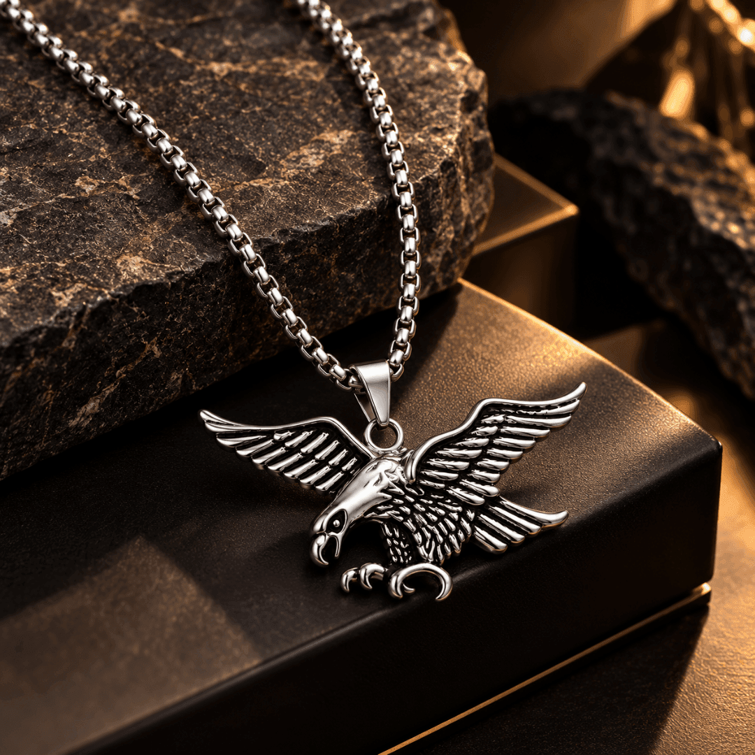 Sovereign Eagle Box Chain Pendant - view 4