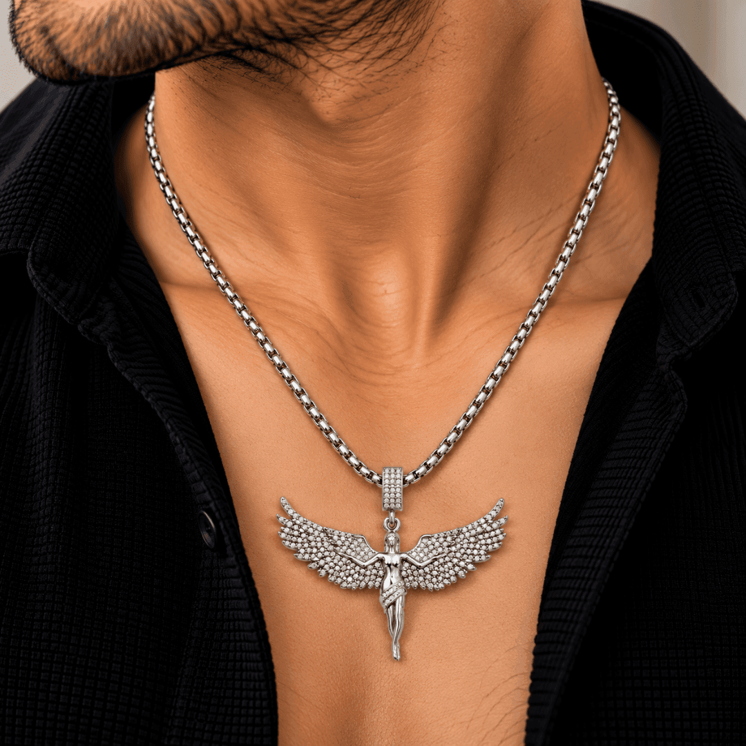 Guardian Angel Wings Chain Pendant - view 2
