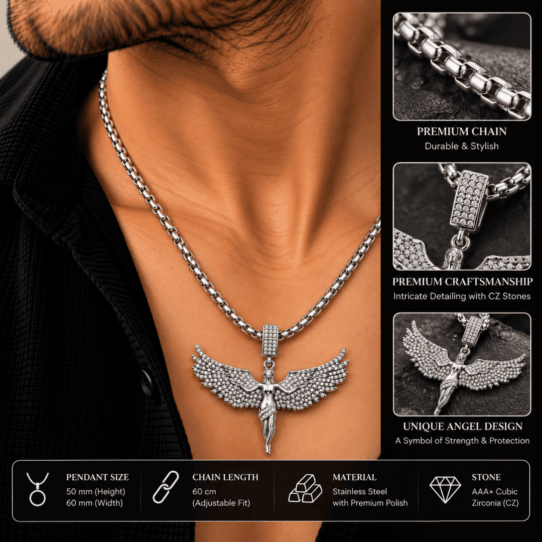 Guardian Angel Wings Chain Pendant - view 3