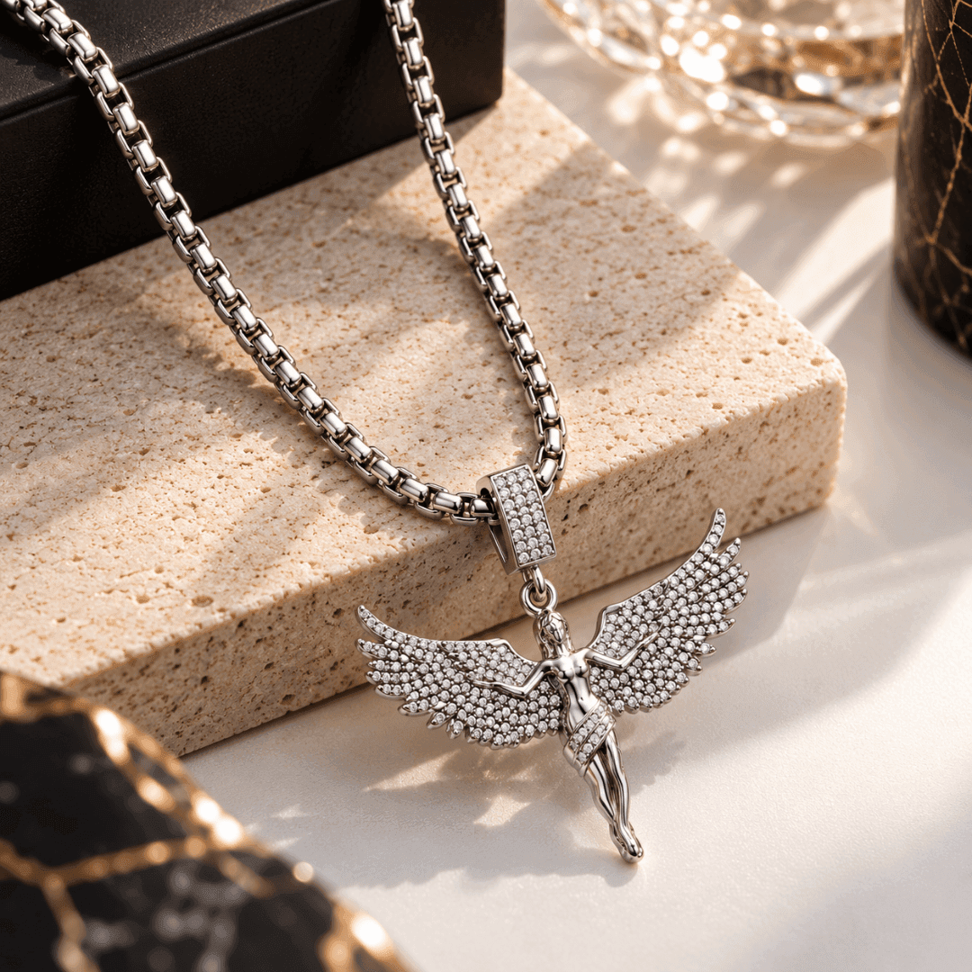 Guardian Angel Wings Chain Pendant - view 4