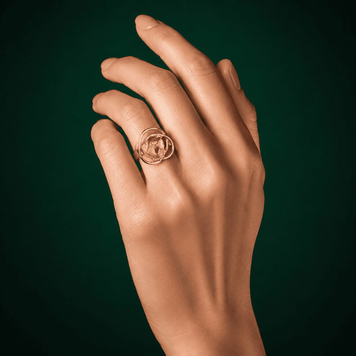 Gold Whirlpool Mint Ring