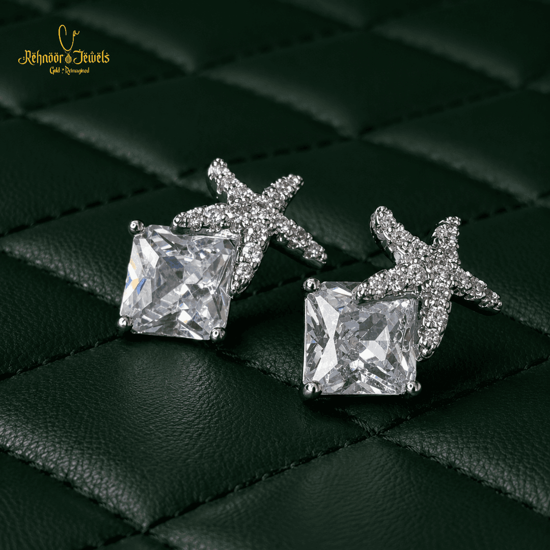 Ocean Muse Starfish Gold Plated Earrings - view 1