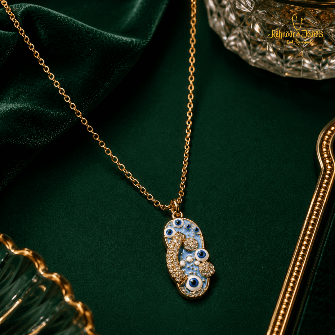 Plume Boheme Tresors Evil Eye Sandal Pendant Necklace - view 1