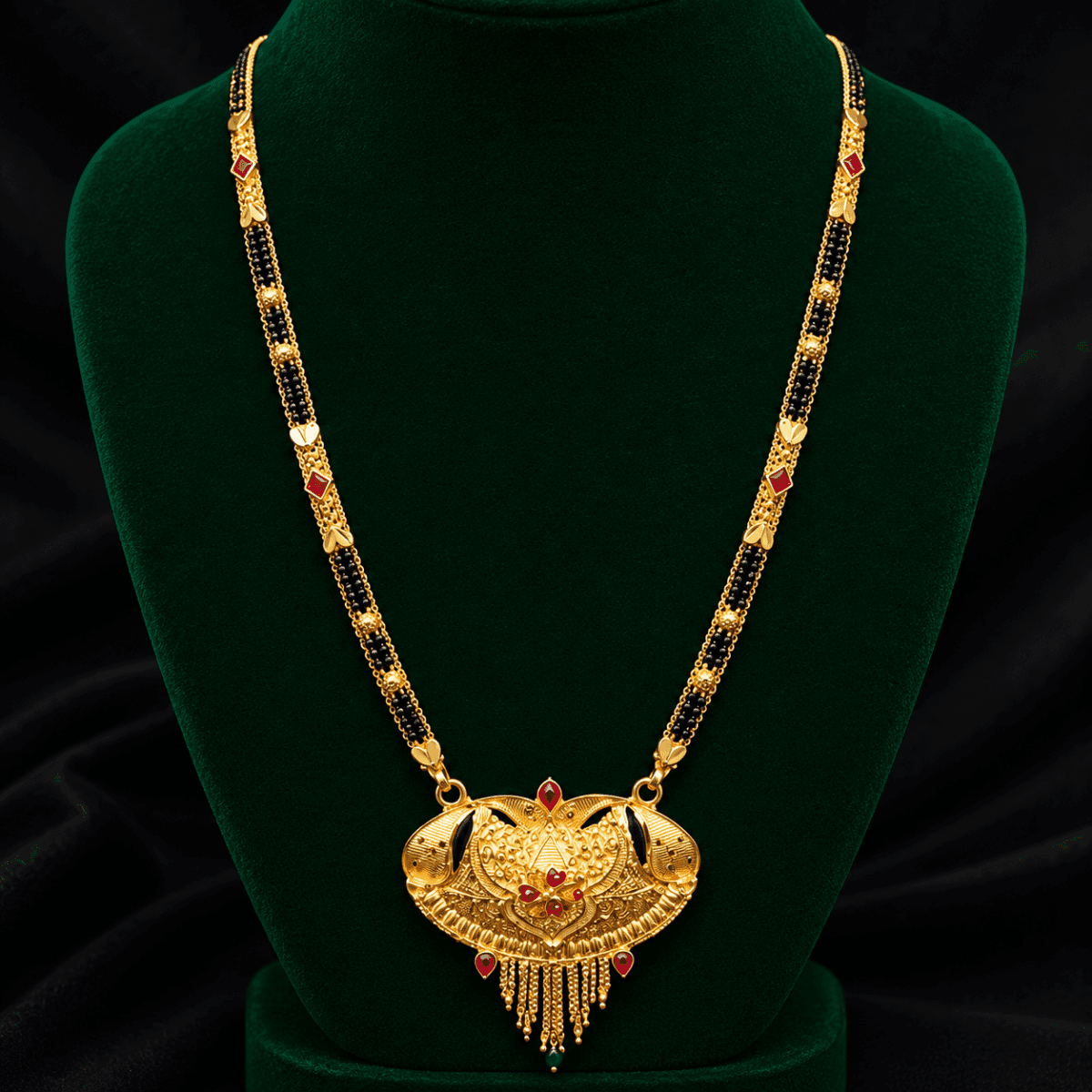 Rajwadi Noor Gold Plated Mangalsutra - view 1