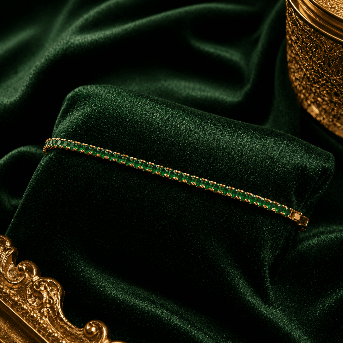 Radiant Gold Plated Tennis Bracelet - view 2