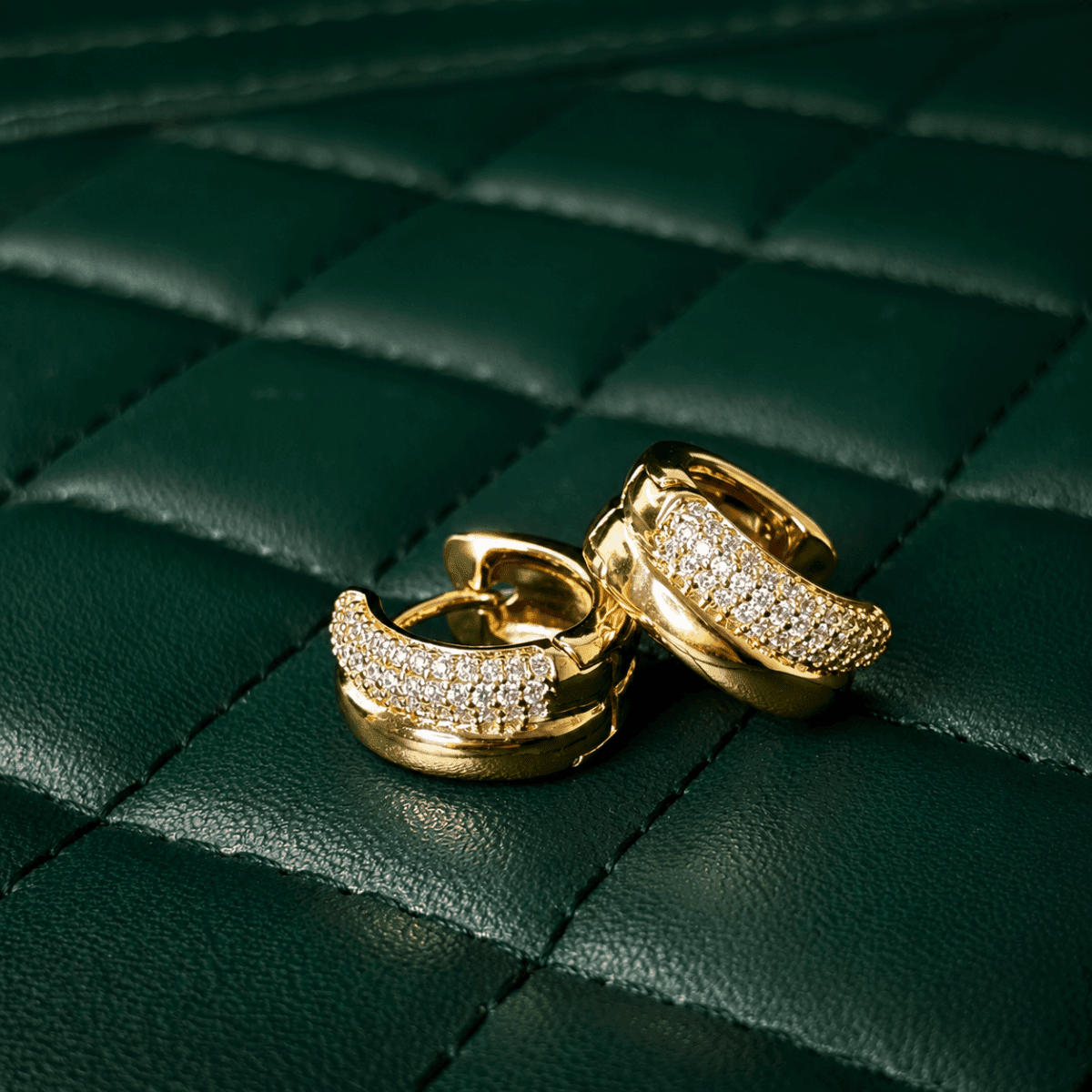 Golden Halo Gold Plated Hoops Earrings - view 1