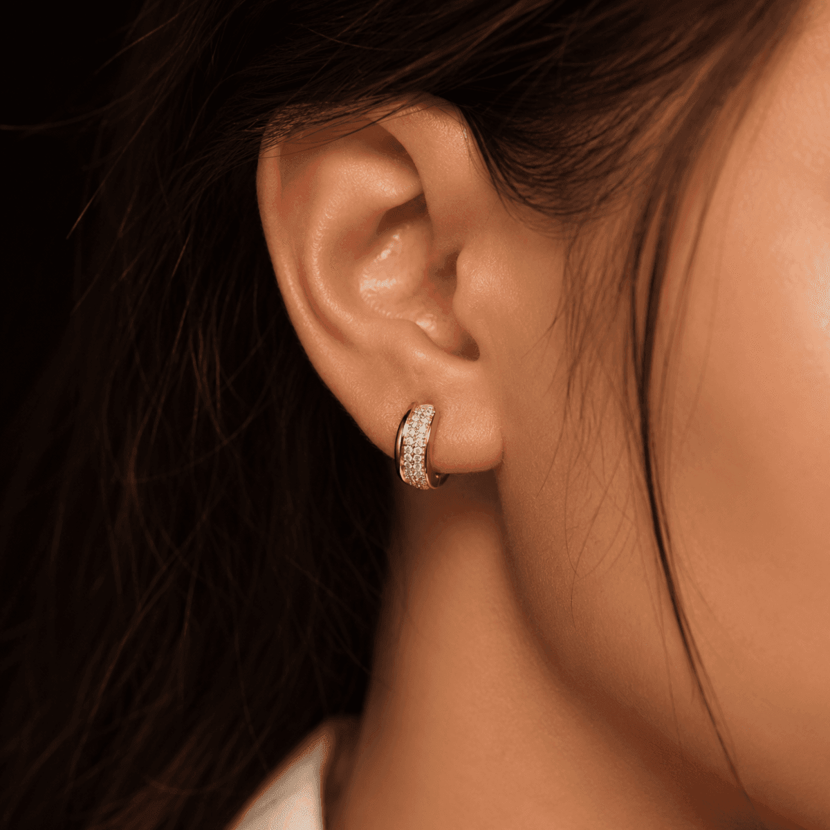 Golden Halo Gold Plated Hoops Earrings - view 2