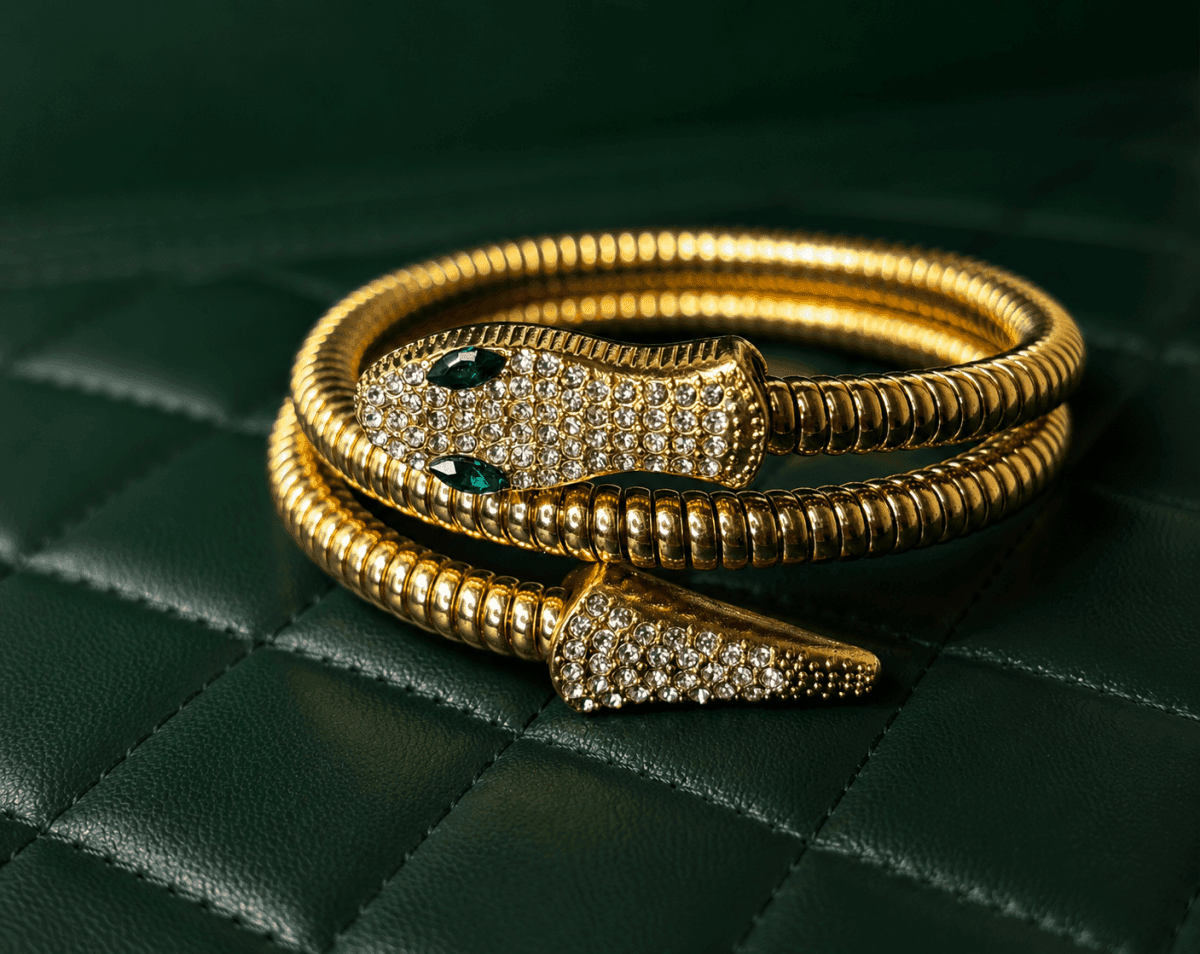 Golden Viper Luxe Gold Plated Cuff - view 1