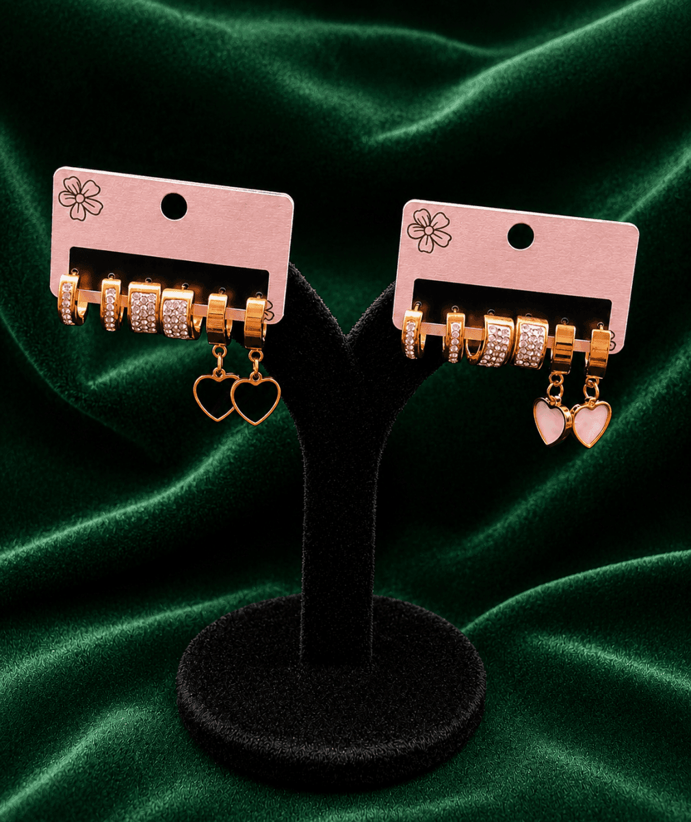 Luxe Love Gold Plated Hoop Set - view 1