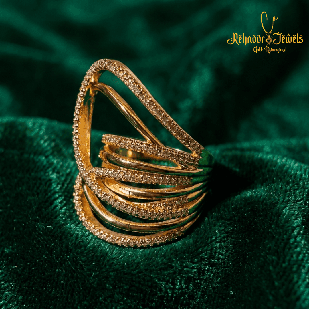 The Empress Wave Gold Plated Ring - view 1