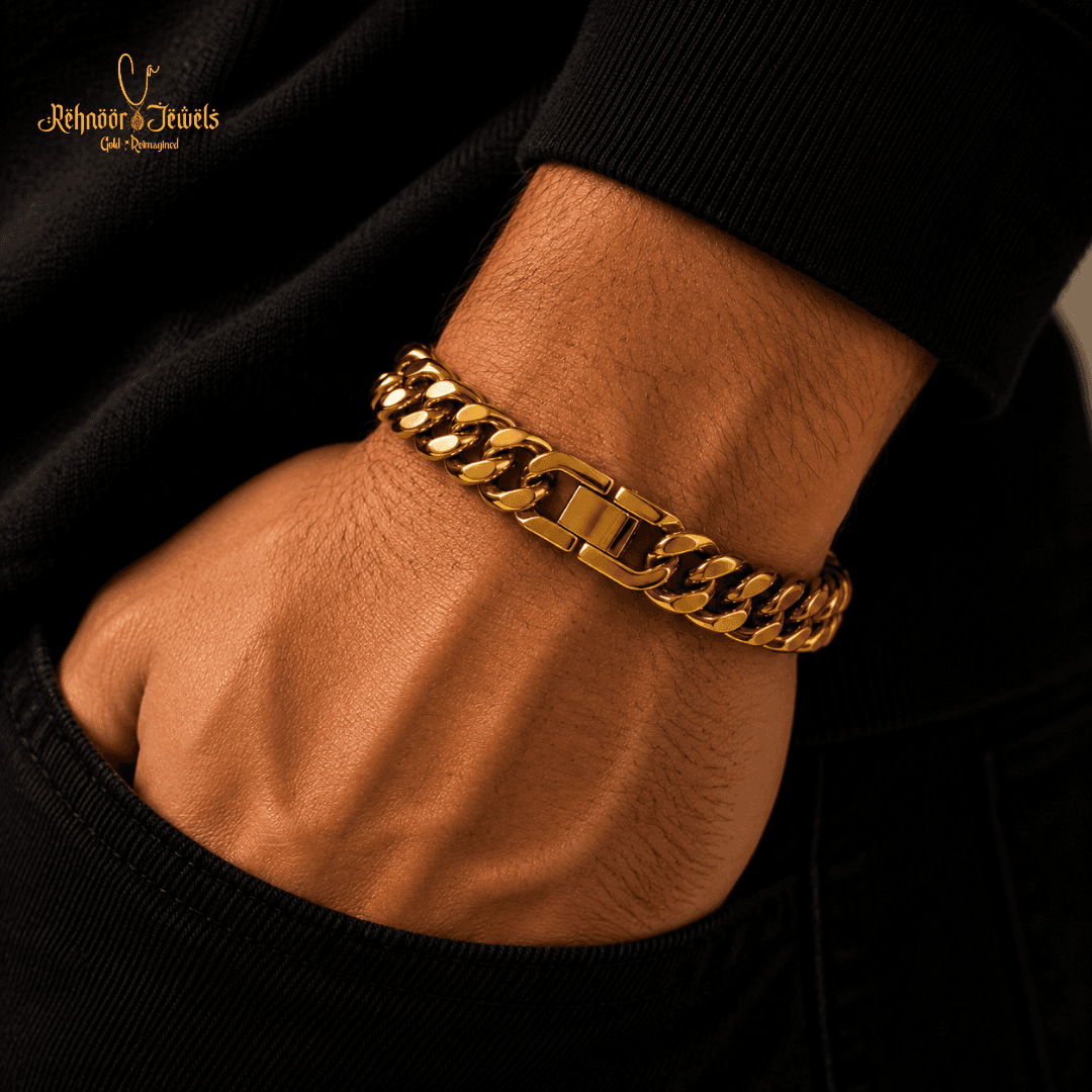 Imperial Link Gold Plated Bracelet - view 2