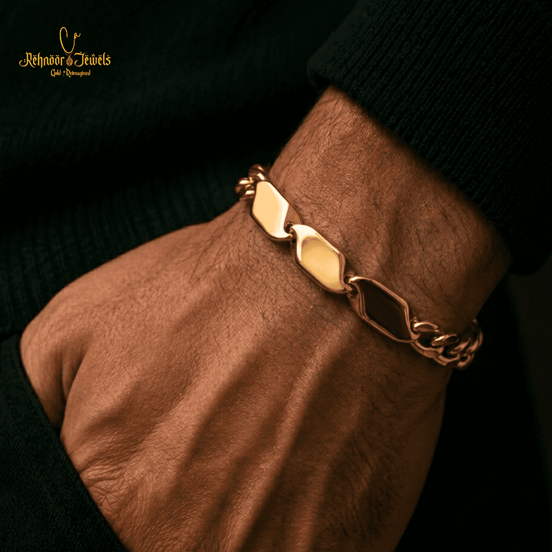 Imperial Trio Link Gold Plated Bracelet - view 1