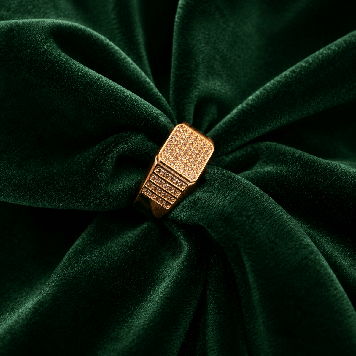 Titan Gold Plated Diamond Ring - view 1