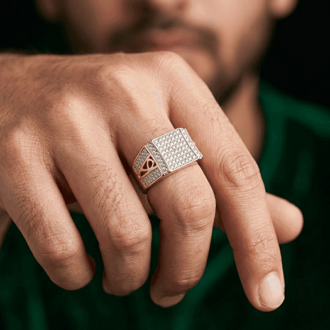 The Luminary Shield Gold Plated Signet Ring - view 2