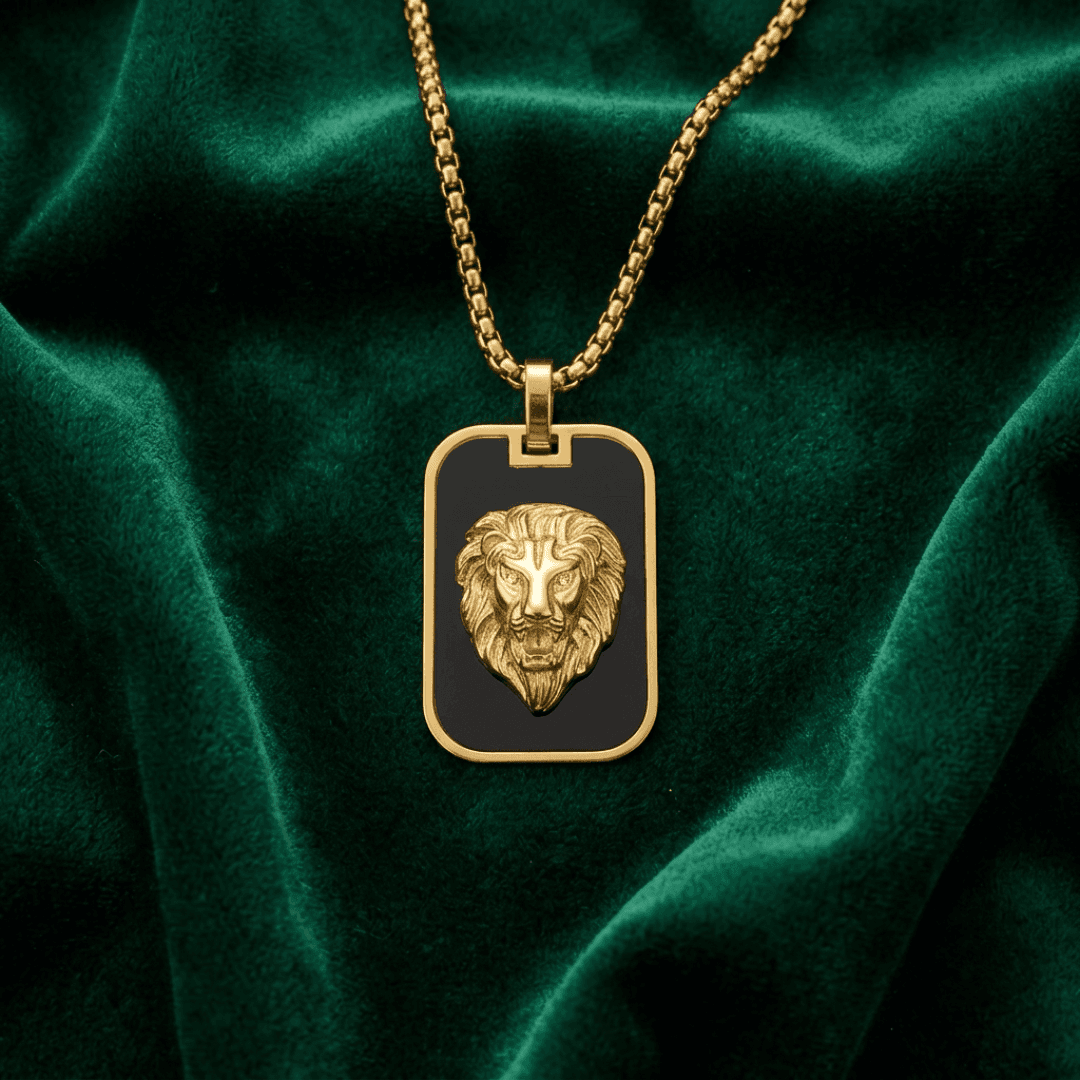 The Sovereign Lion Gold-Toned Pendant - view 2