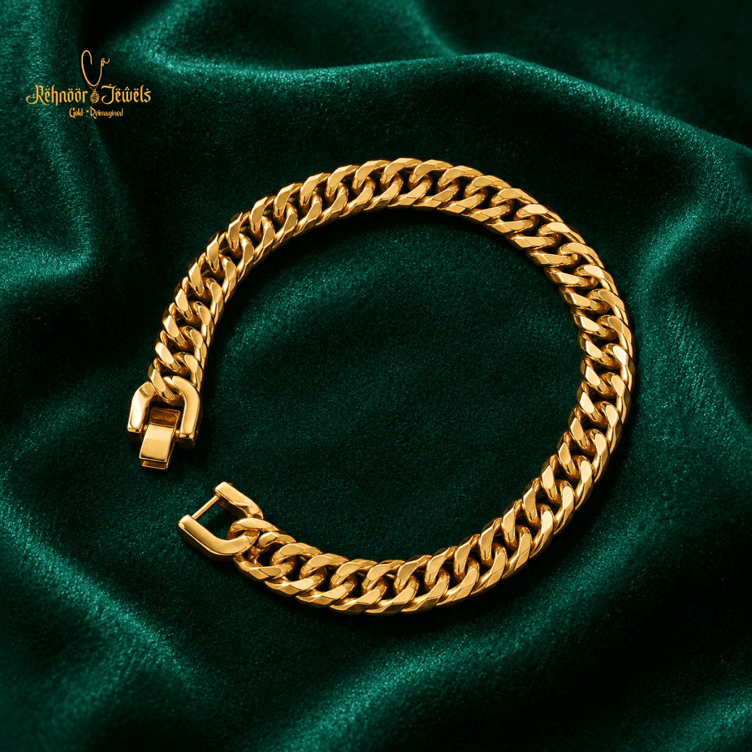 Cuban Chain Gold Plated Bracelet - view 1