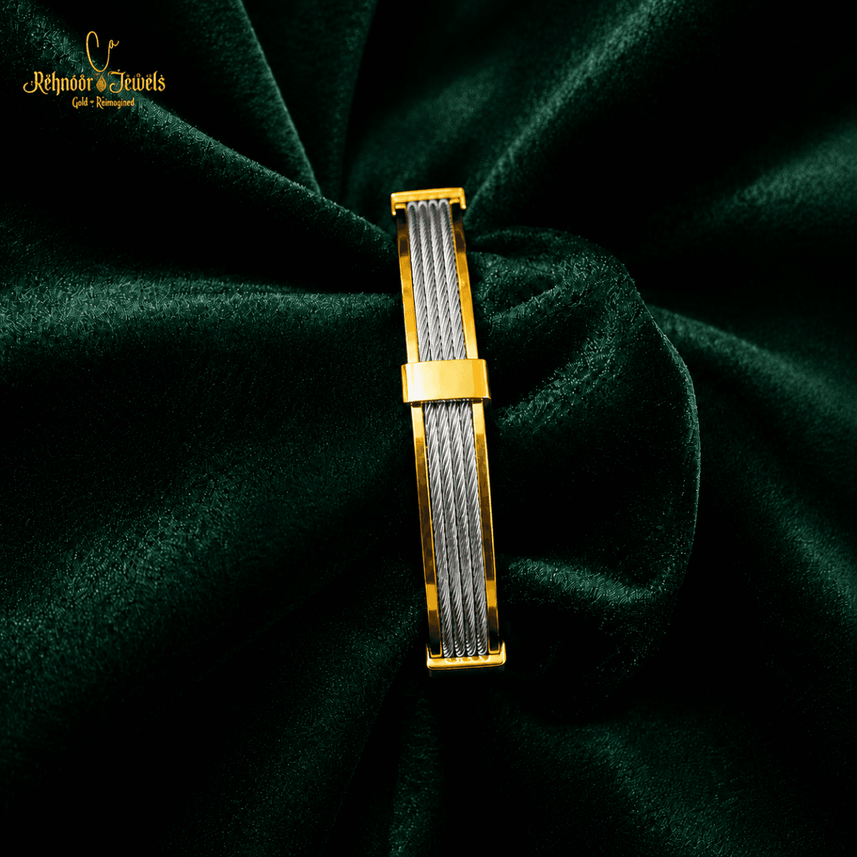 Viron Forever Twisted Gold Plated Kada - view 1