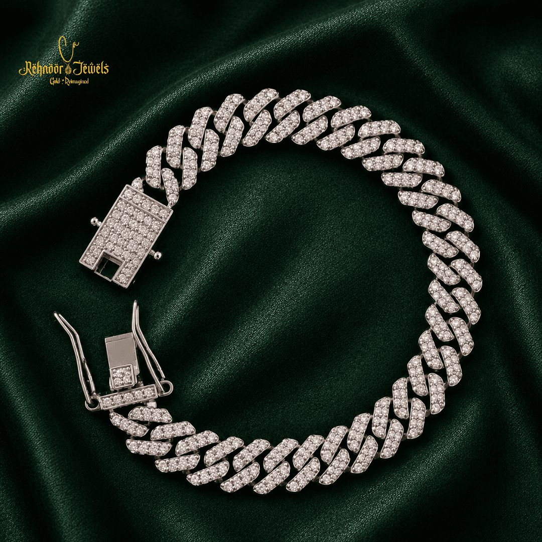 Iced Silver Link Bracelet - view 1