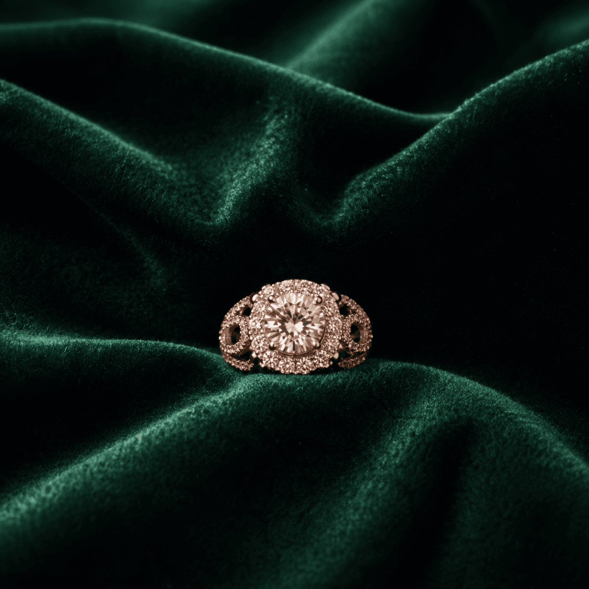 Amora Halo Ring Gold Plated Ring - view 1