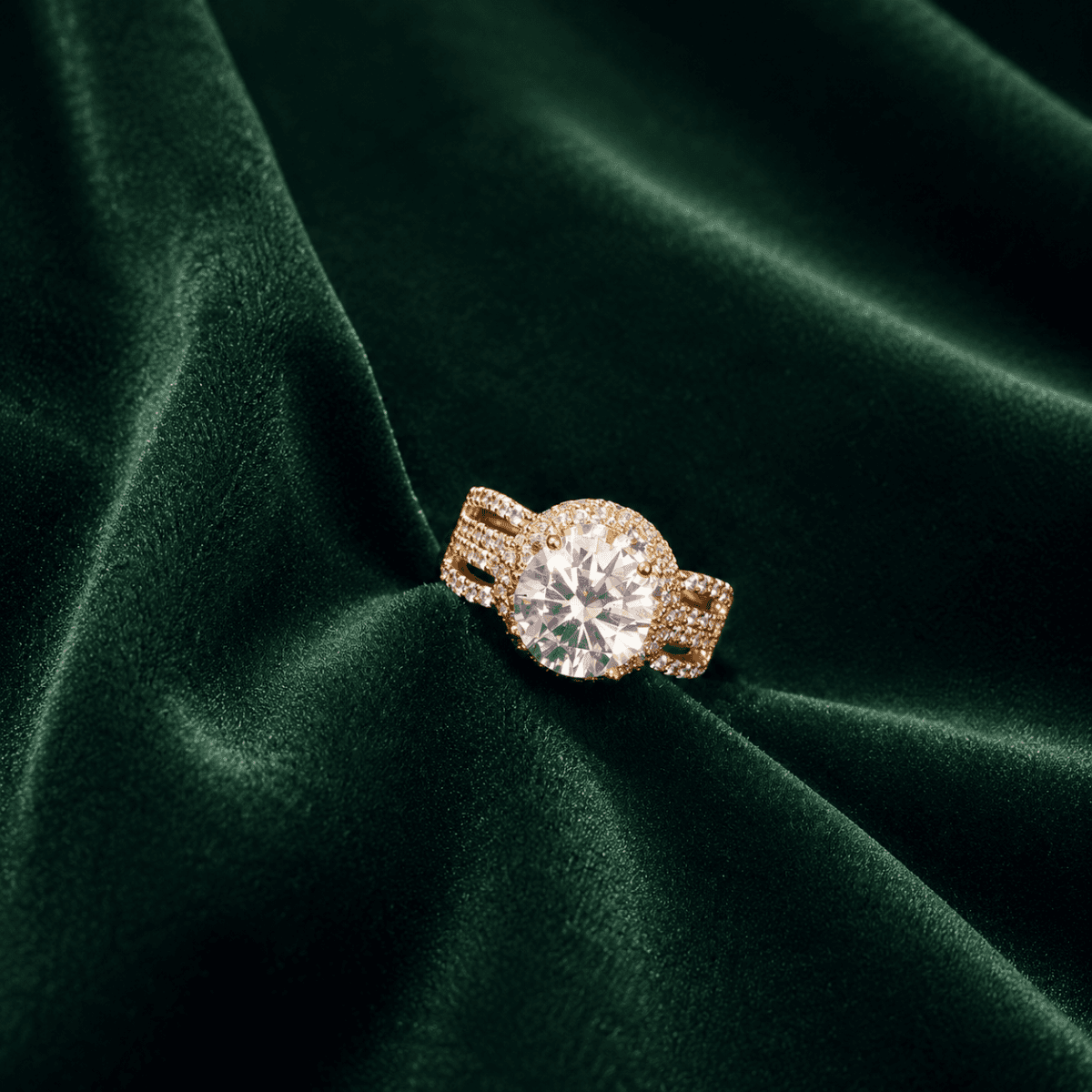 Royal Brilliance Gold Plated Ring - view 1