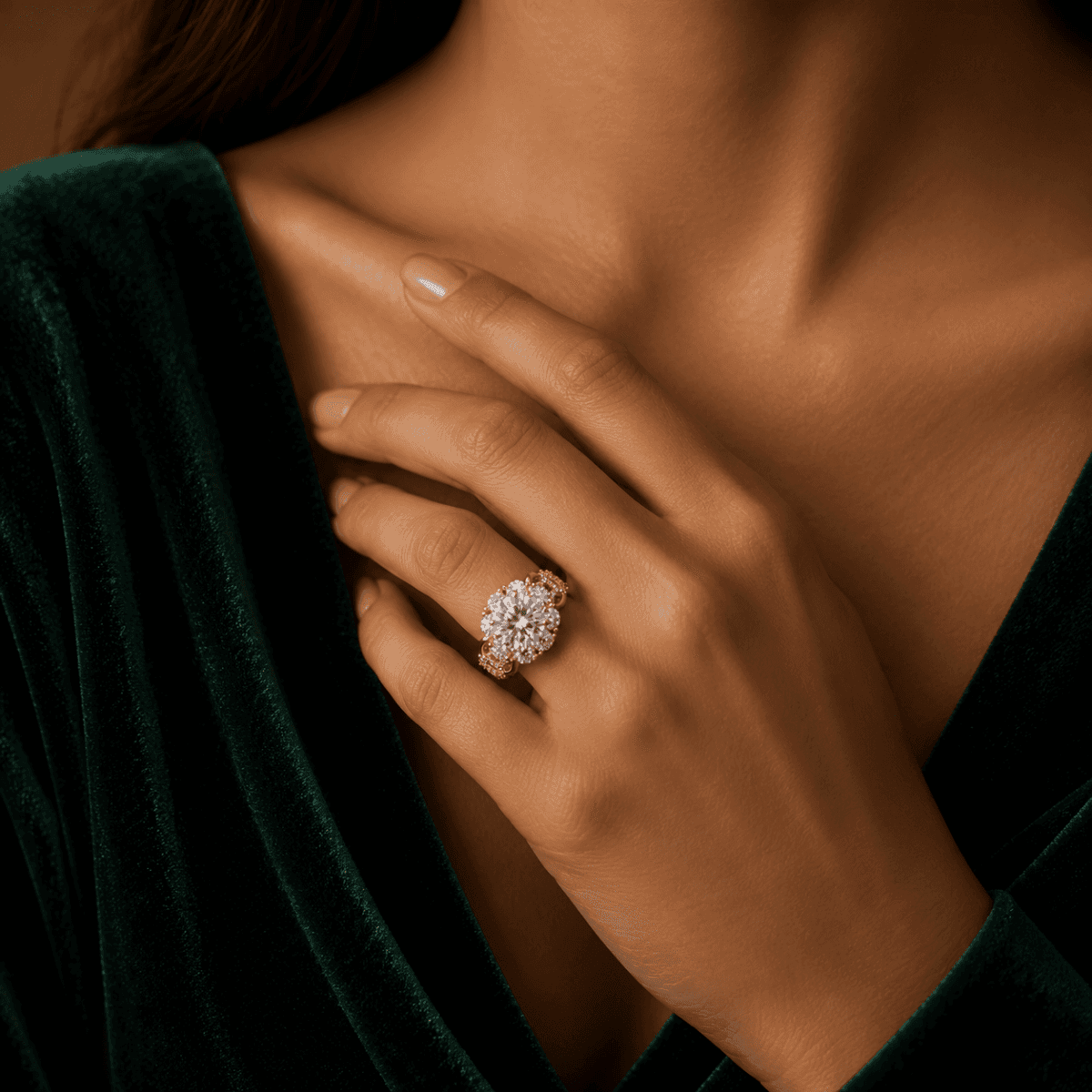 Imperial Blossom Gold Plated Ring - view 2