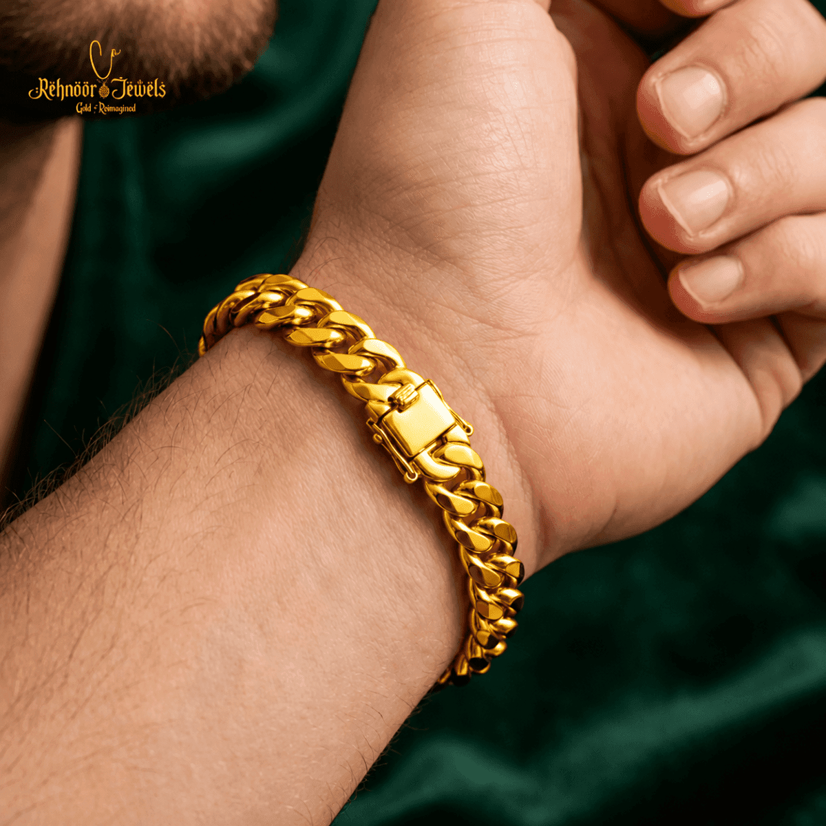 Thick Chain Gold Plated Bracelet - view 2