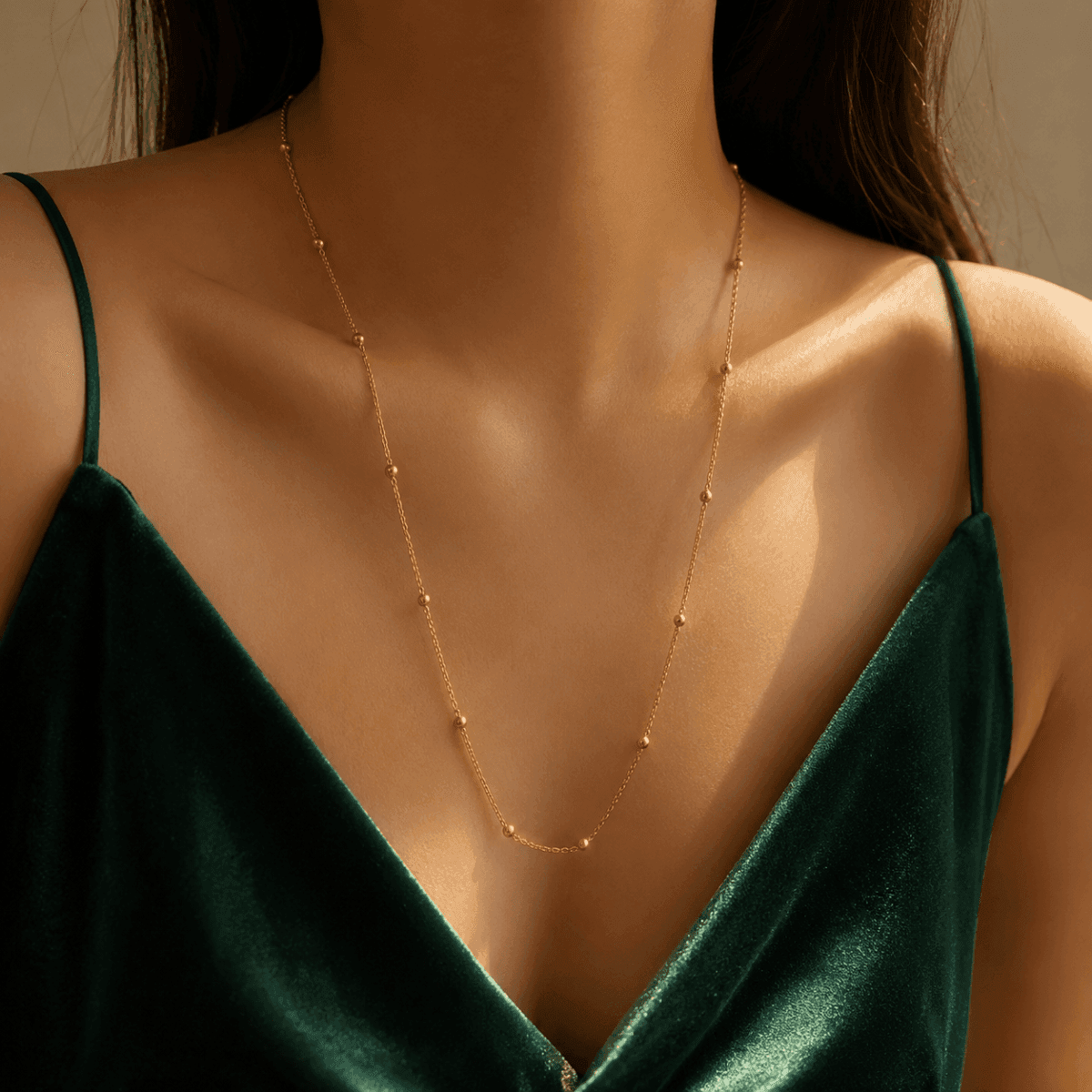 Celestial Bead Gold Plated Chain - view 2