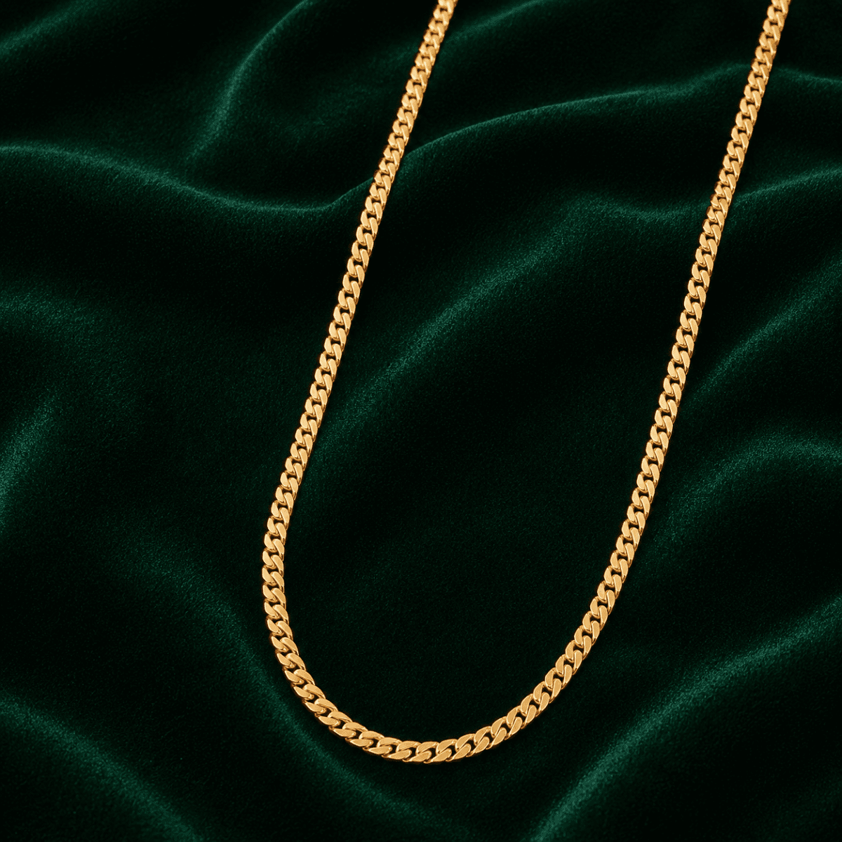 Golden Grace Flat Curb Gold Plated Chain - view 1