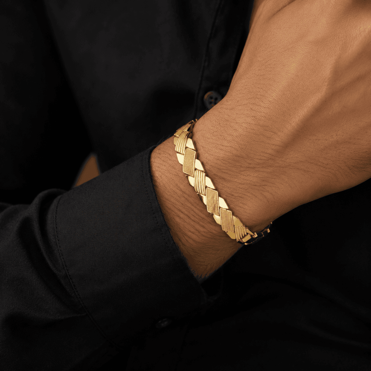 Imperial Ridge Gold Plated Bracelet - view 2