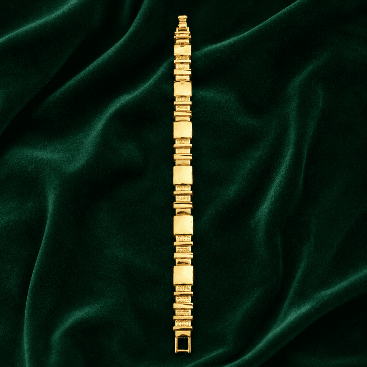 Maverick Geometric Men's Gold Plated Bracelet - view 1