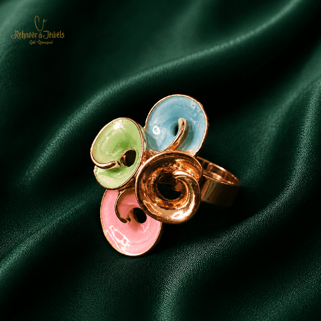 Multi-Color Gold Plated Ring - view 2