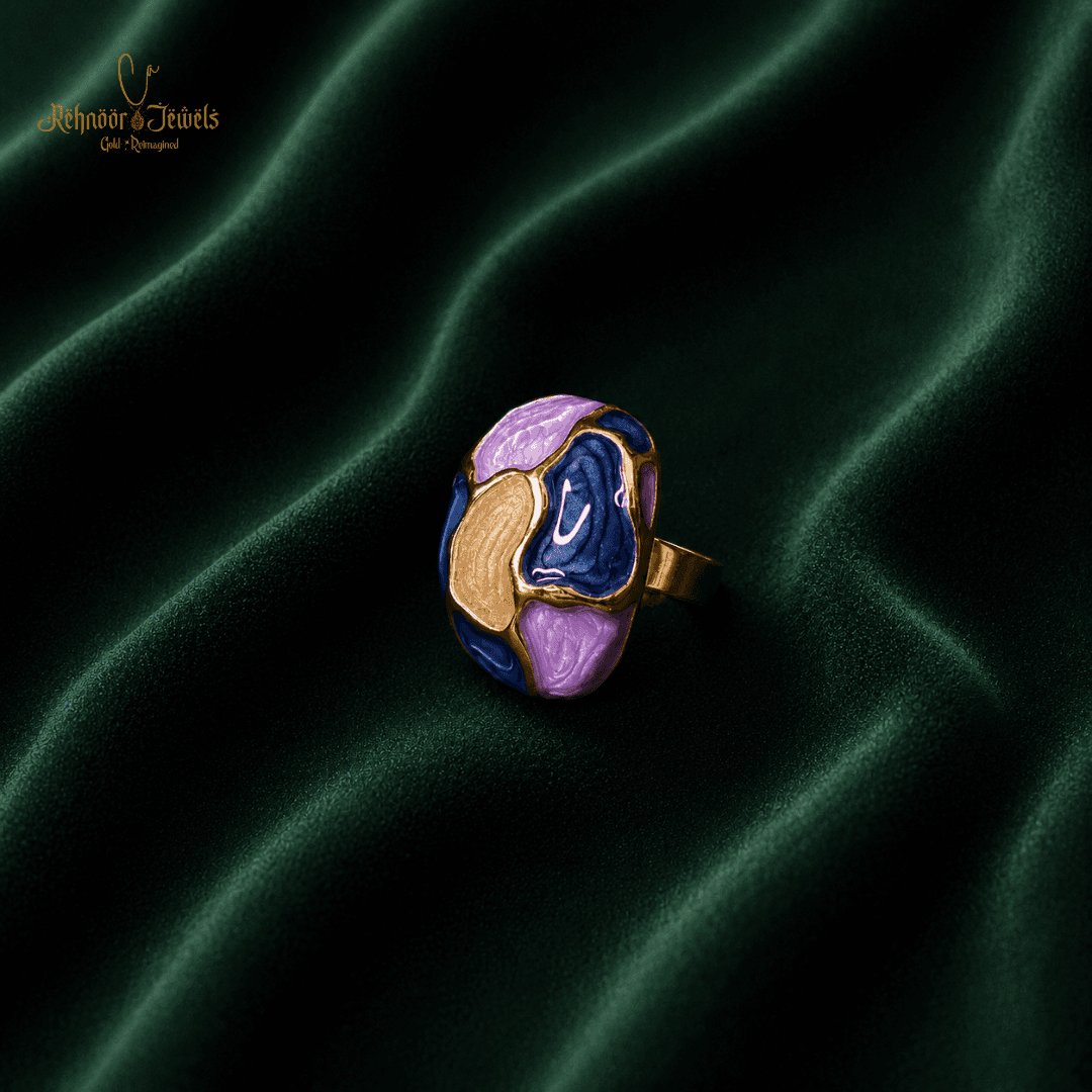 Abstract Nebula Cocktail Ring - view 1