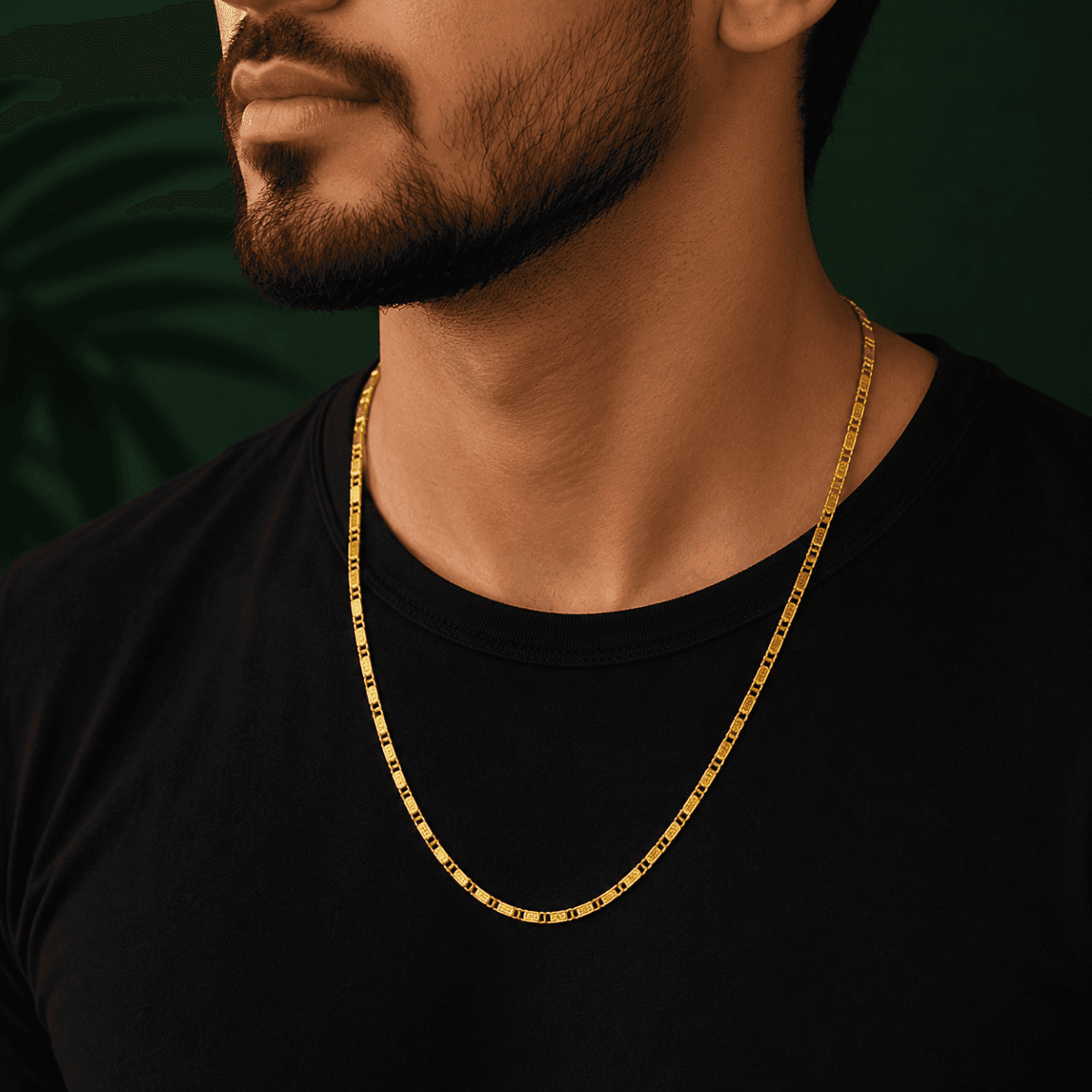 Imperial Grid Gold Plated Chain - view 2