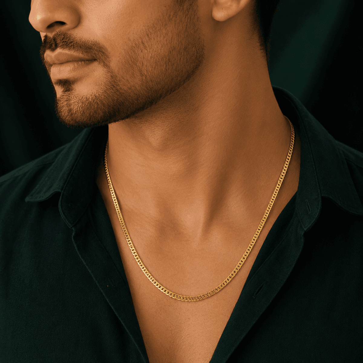 Serpentine Gold Plated Chain - view 2