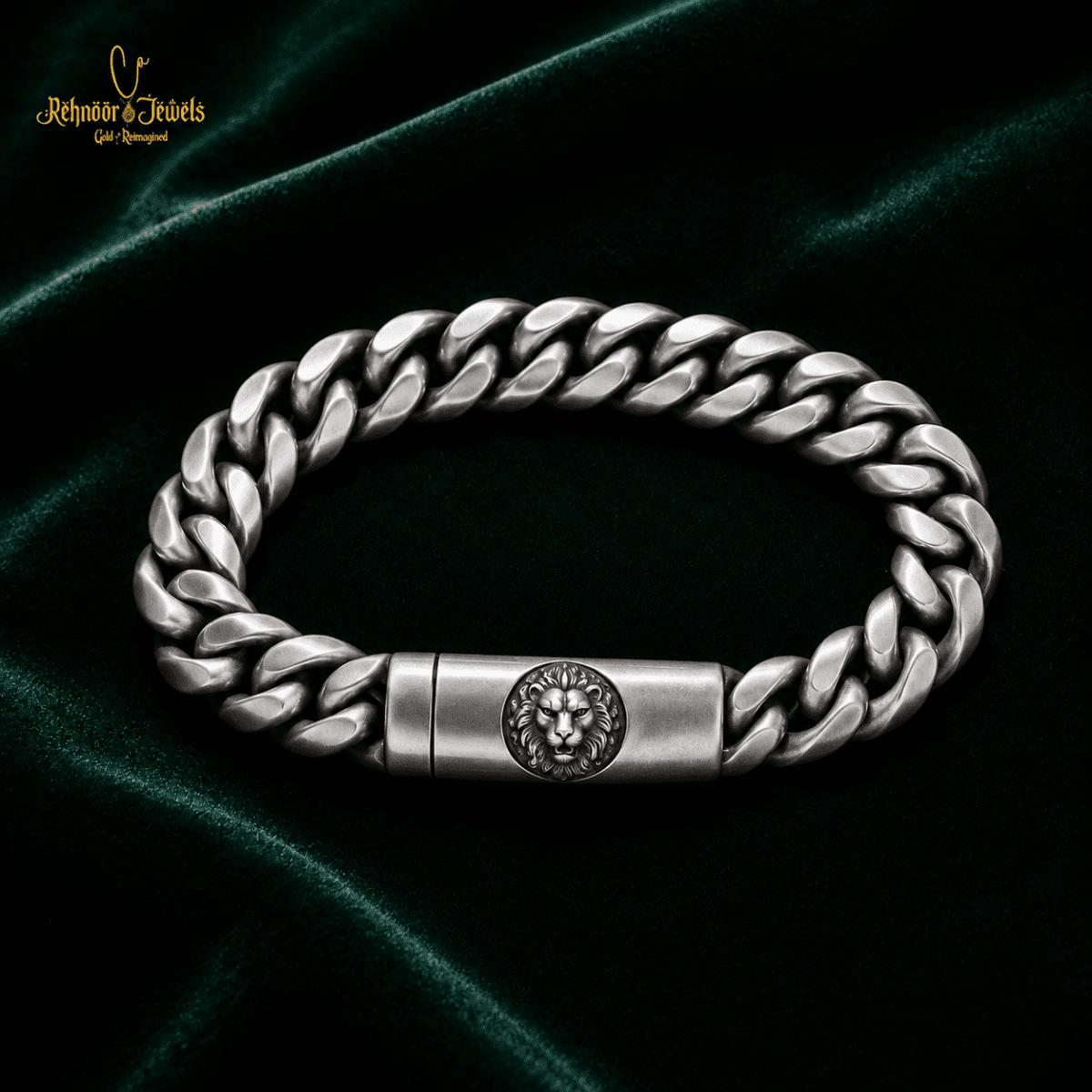Lioncrest Link Matte Silver Bracelet - view 1