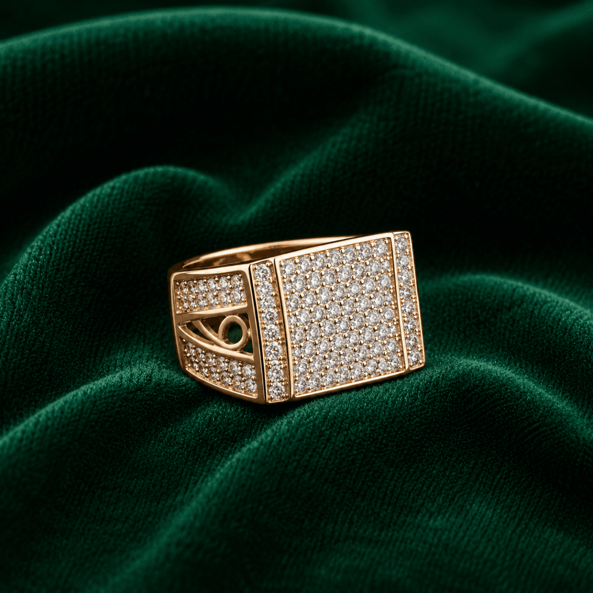 The Luminary Shield Gold Plated Signet Ring - view 2