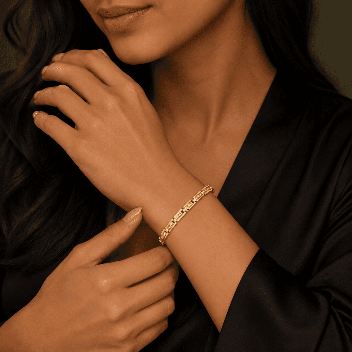 Rose Gold Edge Gold Plated Bracelet - view 2